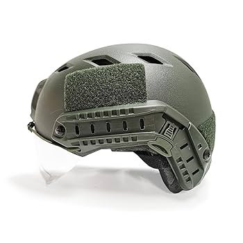 Amazon.co.jp: バイザーゴーグル付きミリタリーFASTヘルメット